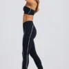Soft Active Contrast Leggings in Schwarz