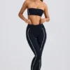 Soft Active Contrast Leggings in Schwarz