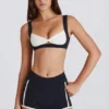 Soft Active Contrast Mini-Shorts in Schwarz