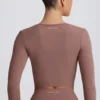 Soft Active Crop-Top mit Herzausschnitt in Mokka Soft Active Crop-Top mit Herzausschnitt in Mokka
