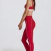 Soft Active Kontrast-Leggings in Dunkelrot
