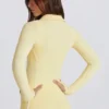 Soft Active Kontrast-Reißverschlussjacke in Lemon
