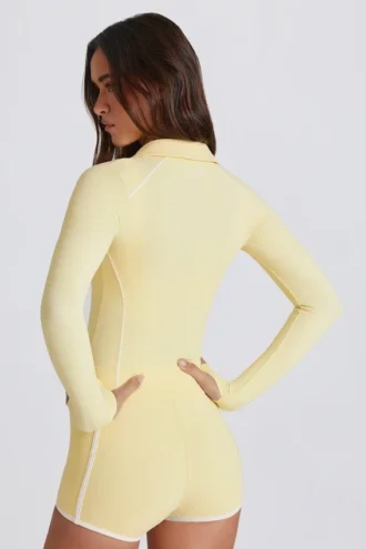 Soft Active Kontrast-Reißverschlussjacke in Lemon Soft Active Kontrast-Reißverschlussjacke in Lemon