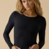 Soft Active Langarm-Oberteil in Schwarz