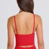 Soft Active Layered Cropped Tank Top in Erdbeerrot Soft Active Layered Cropped Tank Top in Erdbeerrot