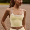 Soft Active Layered Tank Top in Soft Yellow Soft Active Layered Tank Top in Soft Yellow