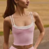 Soft Active Layered Tanktop in Puderrosa