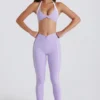 Soft Active Leggings mit gedrehtem Vorderteil in Lila Soft Active Leggings mit gedrehtem Vorderteil in Lila