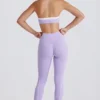 Soft Active Leggings mit gedrehtem Vorderteil in Lila Soft Active Leggings mit gedrehtem Vorderteil in Lila