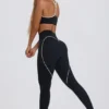 Soft Active Leggings mit mittlerer Leibhöhe in Schwarz Soft Active Leggings mit mittlerer Leibhöhe in Schwarz