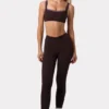 Soft Active Leggings mit Rüschen in Espresso Soft Active Leggings mit Rüschen in Espresso