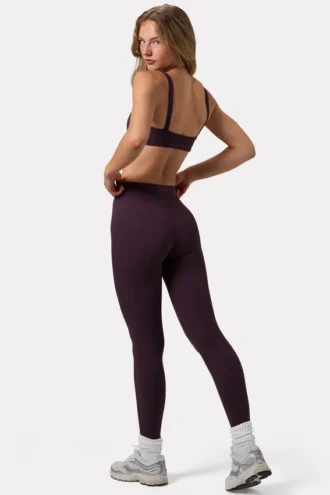 Soft Active Leggings mit Rüschen in Plum