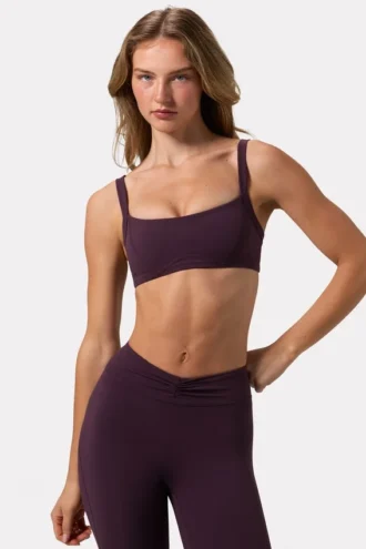 Soft Active Sport-BH mit Nahtdetails in Pflaume