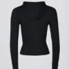Soft Active Midlayer-Jacke mit Kapuze in Schwarz