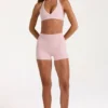 Soft Active Mini-Shorts in Blush Marl