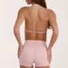 Soft Active Mini-Shorts in Blush Marl