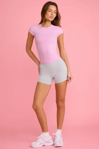 Soft Active Mini-Shorts in Grau
