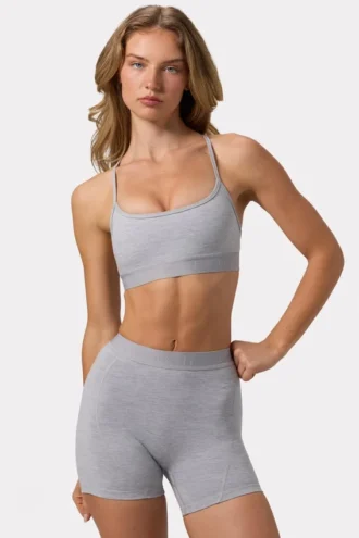 Soft Active Mini-Shorts in Grau meliert Soft Active Mini-Shorts in Grau meliert