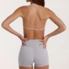 Soft Active Mini-Shorts in Grau meliert