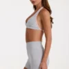 Soft Active Mini-Shorts in Grau meliert