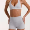 Soft Active Mini-Shorts in Grau meliert