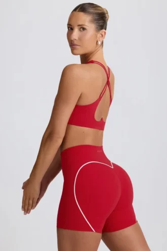 Soft Active Mini-Shorts in Hot Red