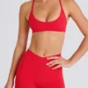Soft Active Mini-Shorts mit V-förmigem Bund und Taschen in Strawberry Red Soft Active Mini-Shorts mit V-förmigem Bund und Taschen in Strawberry Red