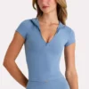Soft Active Quarter-Zip-Oberteil in Marine