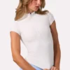 Soft Active Quarter-Zip-Oberteil in Milk