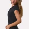 Soft Active Quarter-Zip-Oberteil in Schwarz