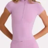 Soft Active Quarter-Zip-Oberteil in Sweet Pink