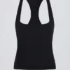 Soft Active Racerback-Oberteil in Schwarz
