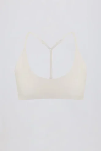 Soft Active Racerback-Sport-BH in Creme