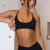 Soft Active Racerback-Sport-BH in Schwarz