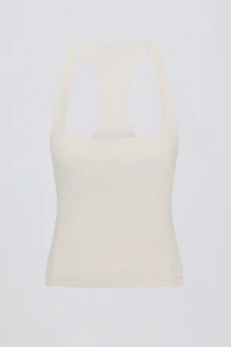 Soft Active Racerback-Tanktop in Creme