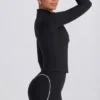 Soft Active Reißverschlussjacke in Schwarz