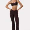 Soft Active Rüschen-Hose mit ausgestelltem Bein in Espresso Soft Active Rüschen-Hose mit ausgestelltem Bein in Espresso