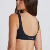 Soft Active Sport-BH mit gedrehtem Vorderteil in Schwarz