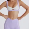 Soft Active Sport-BH mit gedrehter Vorderseite in Lila