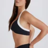 Soft Active Sport-BH mit gedrehter Vorderseite und Neckholder in Schwarz Soft Active Sport-BH mit gedrehter Vorderseite und Neckholder in Schwarz