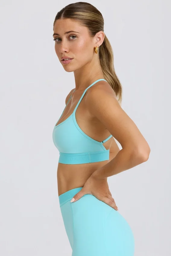Soft Active Sport-BH mit gekreuztem Rücken in Aqua Soft Active Sport-BH mit gekreuztem Rücken in Aqua