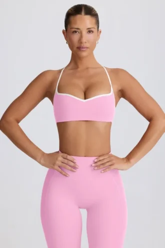 Soft Active Sport-BH mit Herzausschnitt in Babyrosa