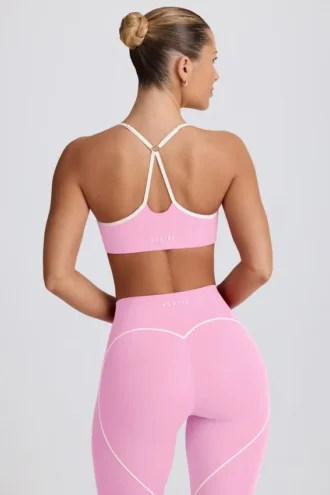 Soft Active Sport-BH mit Herzausschnitt in Babyrosa