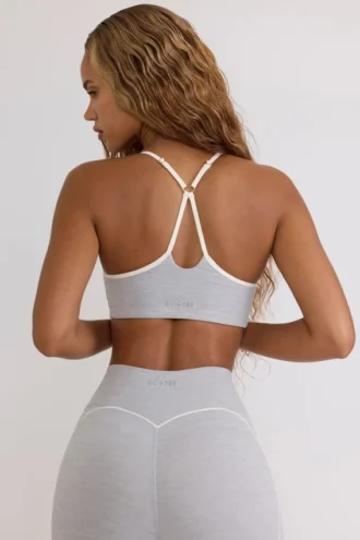 Soft Active Sport-BH mit Herzausschnitt in Grau