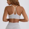 Soft Active Sport-BH mit Herzausschnitt in Grau meliert