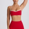 Soft Active Sport-BH mit Herzausschnitt in Hot Red