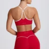 Soft Active Sport-BH mit Herzausschnitt in Hot Red