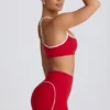 Soft Active Sport-BH mit Herzausschnitt in Hot Red