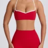 Soft Active Sport-BH mit Herzausschnitt in Hot Red
