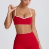 Soft Active Sport-BH mit Herzausschnitt in Hot Red